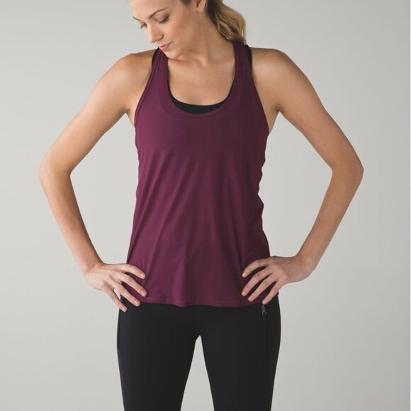 Lululemon Open Back Tank Maroon Burgundy 6 NWOT - Picture 2 of 9